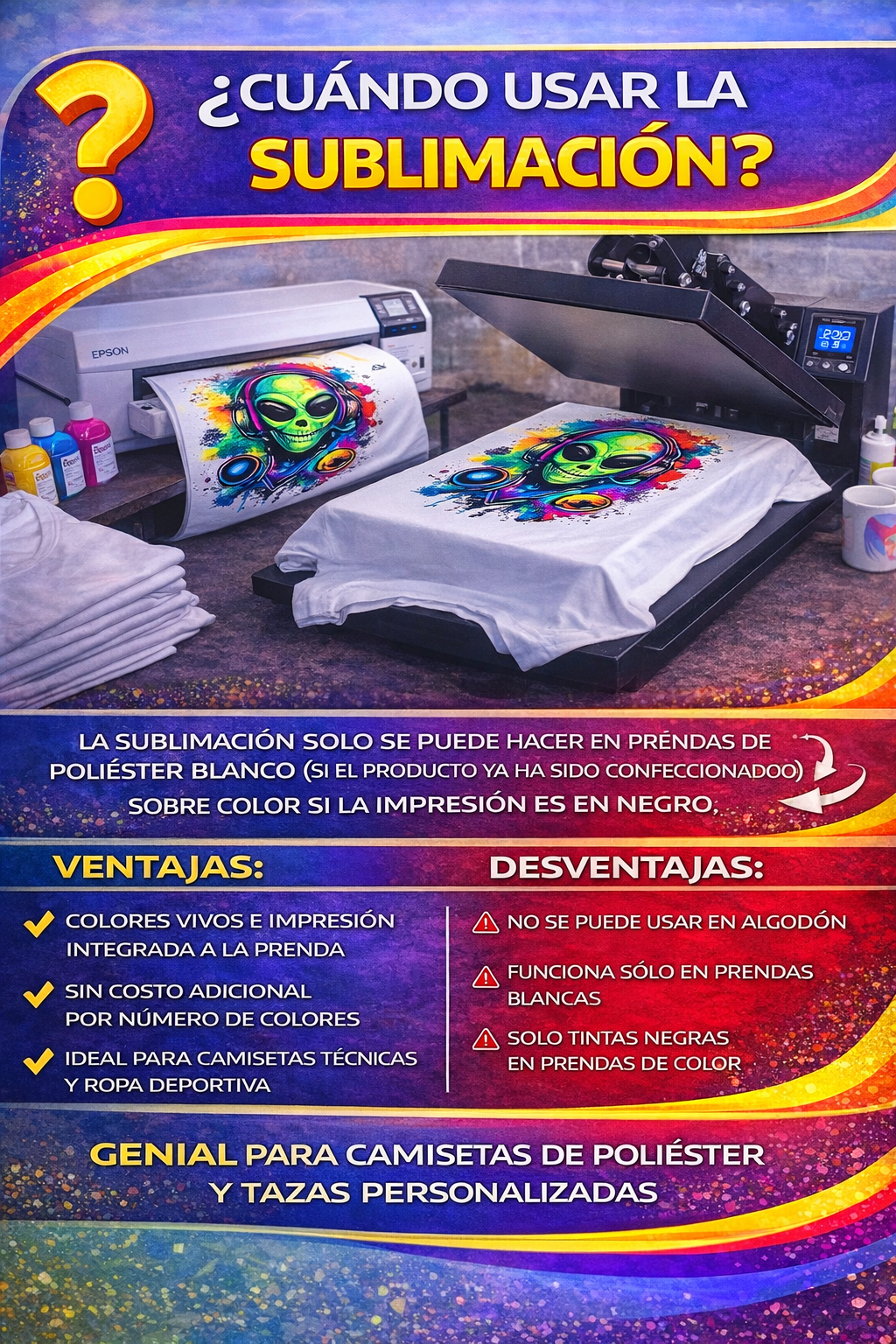 Cuándo es mejor utilizar sublimación textil